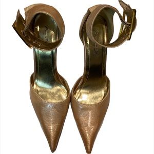 Anne Michelle ankle strap pointy toe high heels